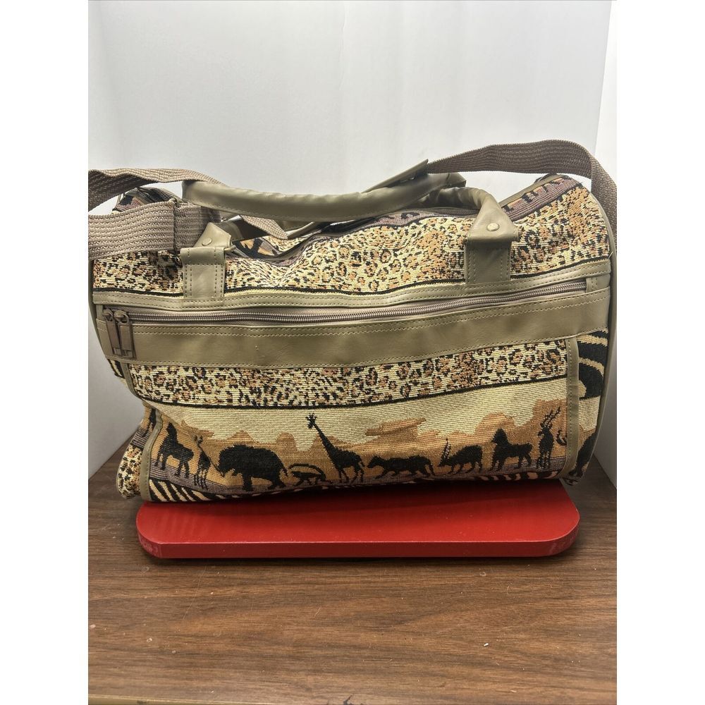 Safari Bag Duffle Bag Carry‎ On Shoulder Strap Leopard Zebra Giraffe Elephant